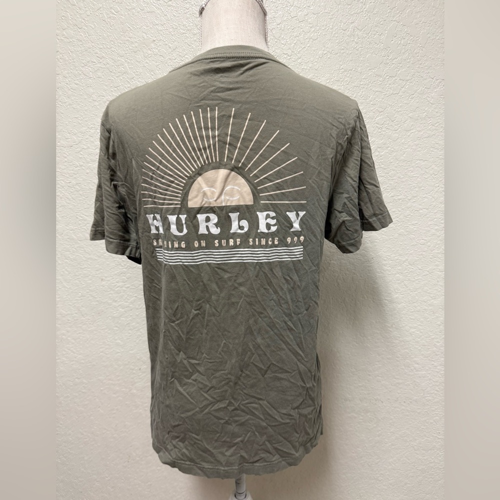 HURLEY Men's Green Sunburst Tee Size Medium - Picture 10 of 16